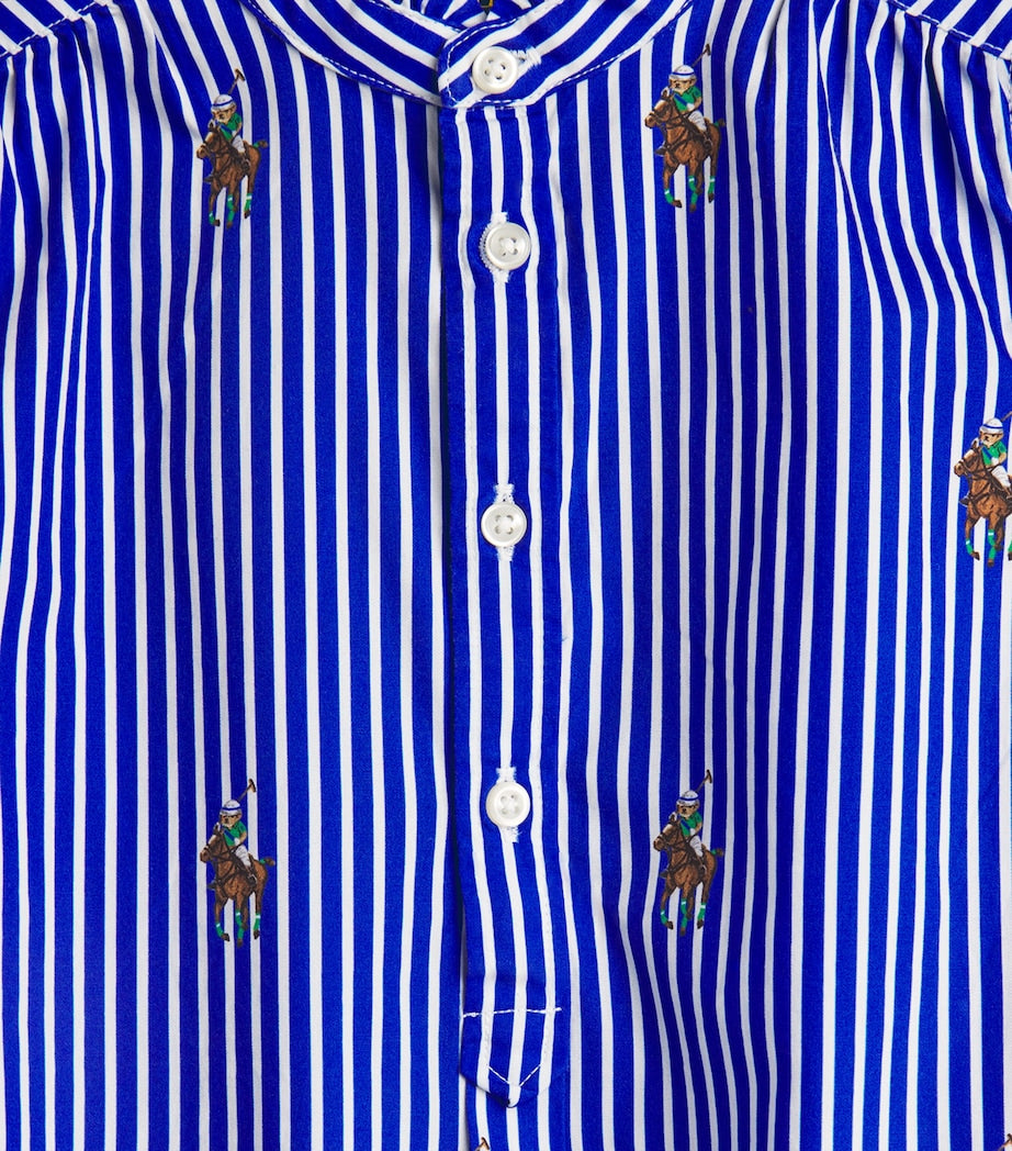 Ralph Lauren Kids Cotton Stripe Polo Bear Dress (2-7 Years), imported from the UK