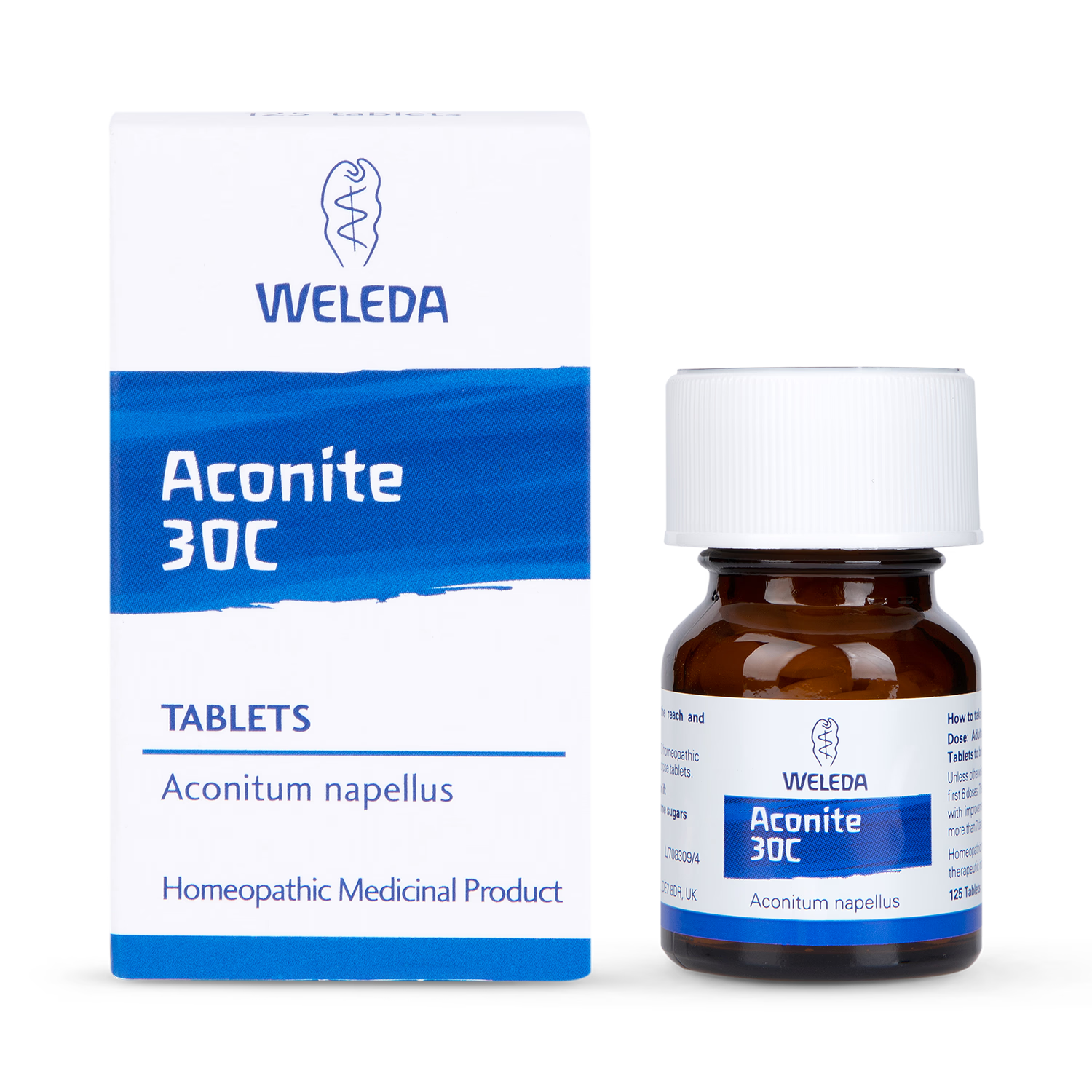 Weleda Aconite homeopathic tablets 125 count (British brand)