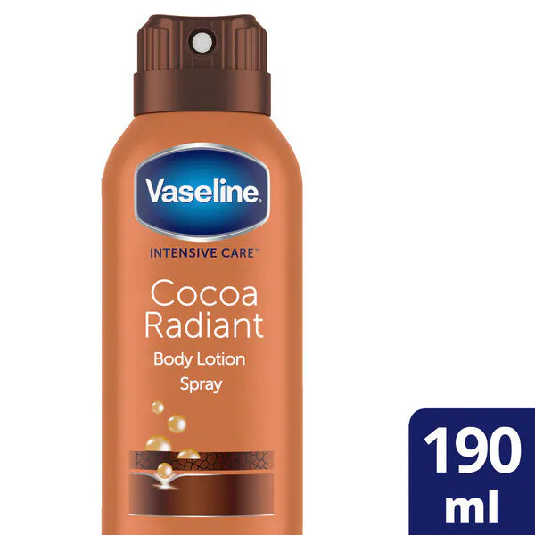 Vaseline Intensive Care Cocoa Radiant Spray Moisturiser 190ml (British brand)