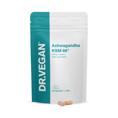 DR.VEGAN Ashwagandha KSM-66 500mg Stress Relief Supplement 30 Capsules