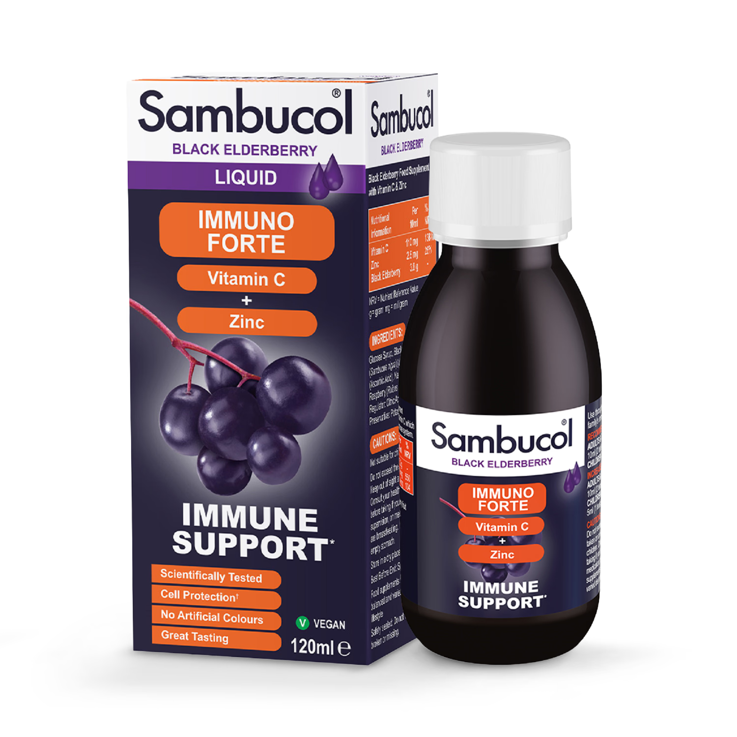 Sambucol Immuno Forte Black Elderberry Syrup 120ml (British brand)