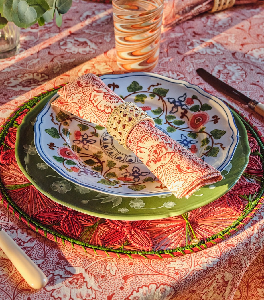 Set of two rattan Sabbia napkin rings by Cabana Magazine - British product