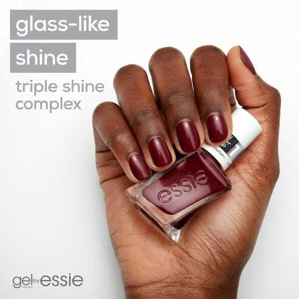 Essie Gel Couture Nail Polish Spiked With Style red bottle - British product