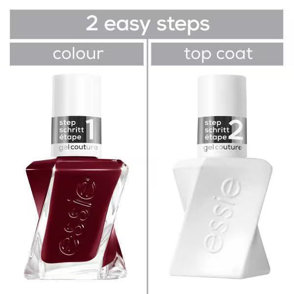 Essie Gel Couture Nail Polish Spiked With Style red bottle - British product