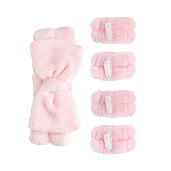 Brushworks Cleanser Duo Set Microfibre Headband Wrist Bands - British product