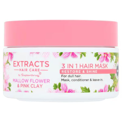 Superdrug Extracts 3 in 1 Hair Mask Marshmallow & Pink Clay