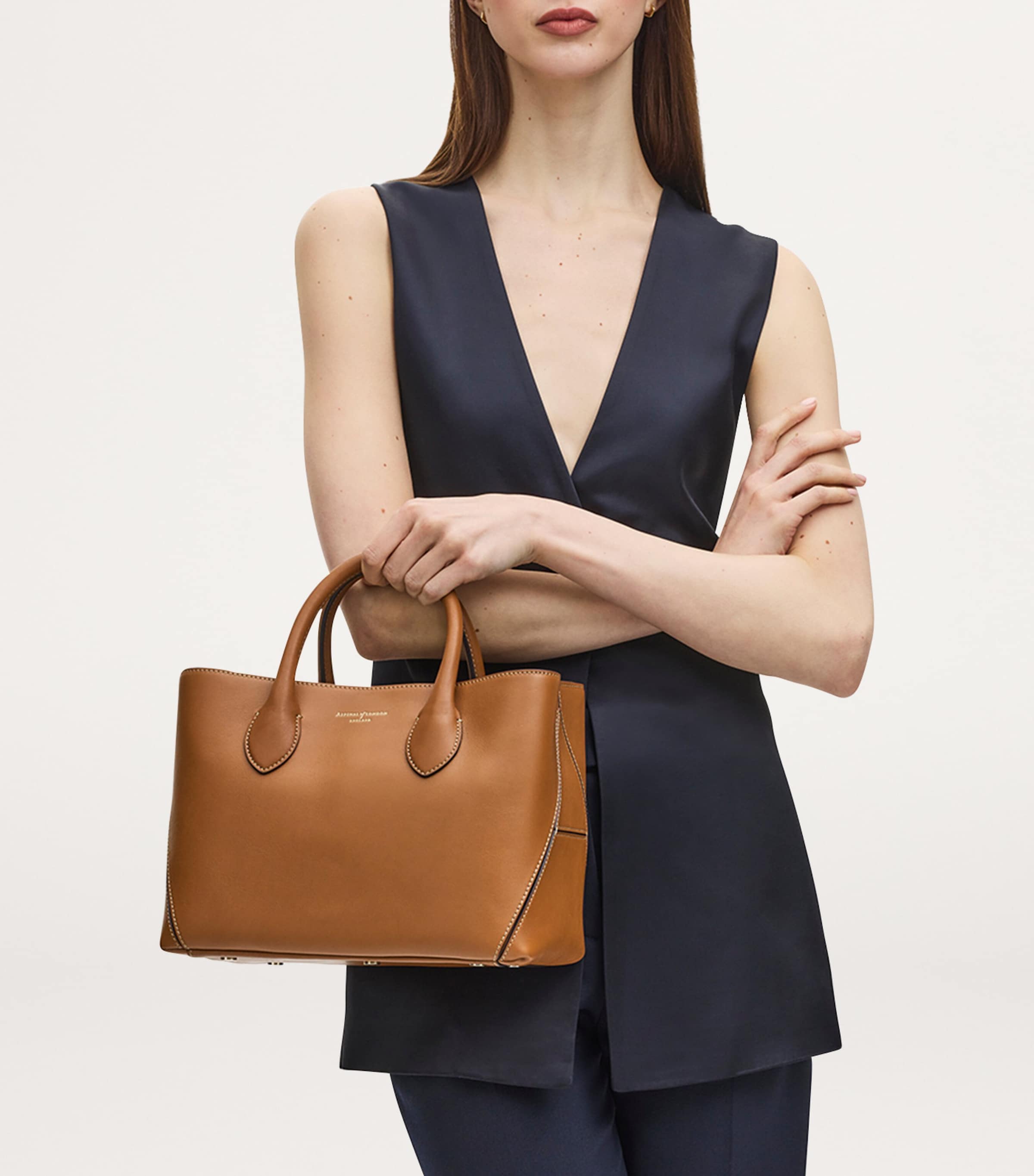 Aspinal Of London Midi Leather London Tote Bag