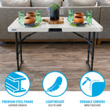 Lifetime 4ft Adjustable Height Nesting Commercial Grade Table - McGrocer