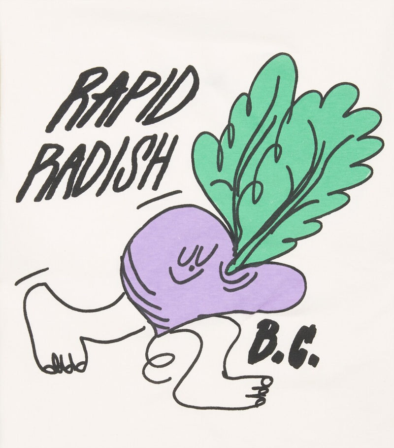 Bobo Choses organic cotton Rapid Radish T-shirt for ages 6-7 years - British product