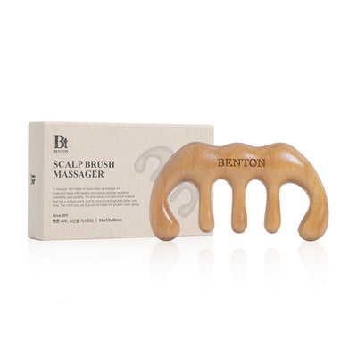 Benton Scalp Brush Massager Wooden Body Tool