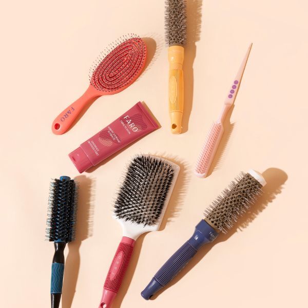 FARO Back Comb Hair Brush for volume and texture - British product