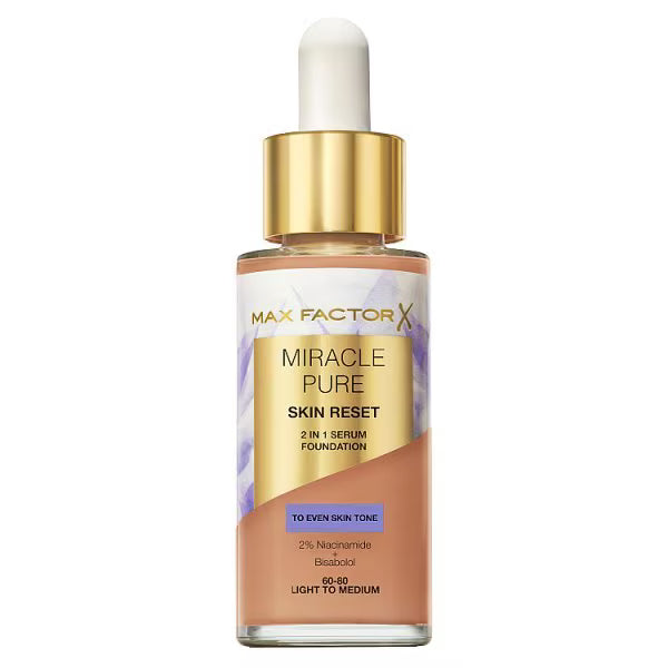 Max Factor Serum Foundation Light To Medium 30ml, imported from the UK