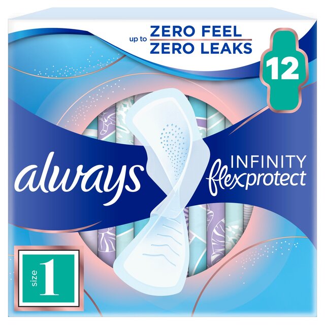 Always Sanitary Towels Infinity Normal (Size 1) Wings   12 per pack - McGrocer