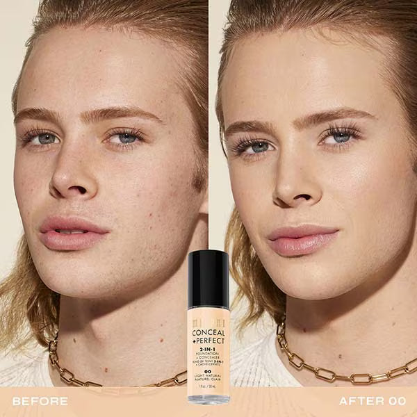 Milani 2 in 1 Foundation Light Natural 30ml, imported from the UK