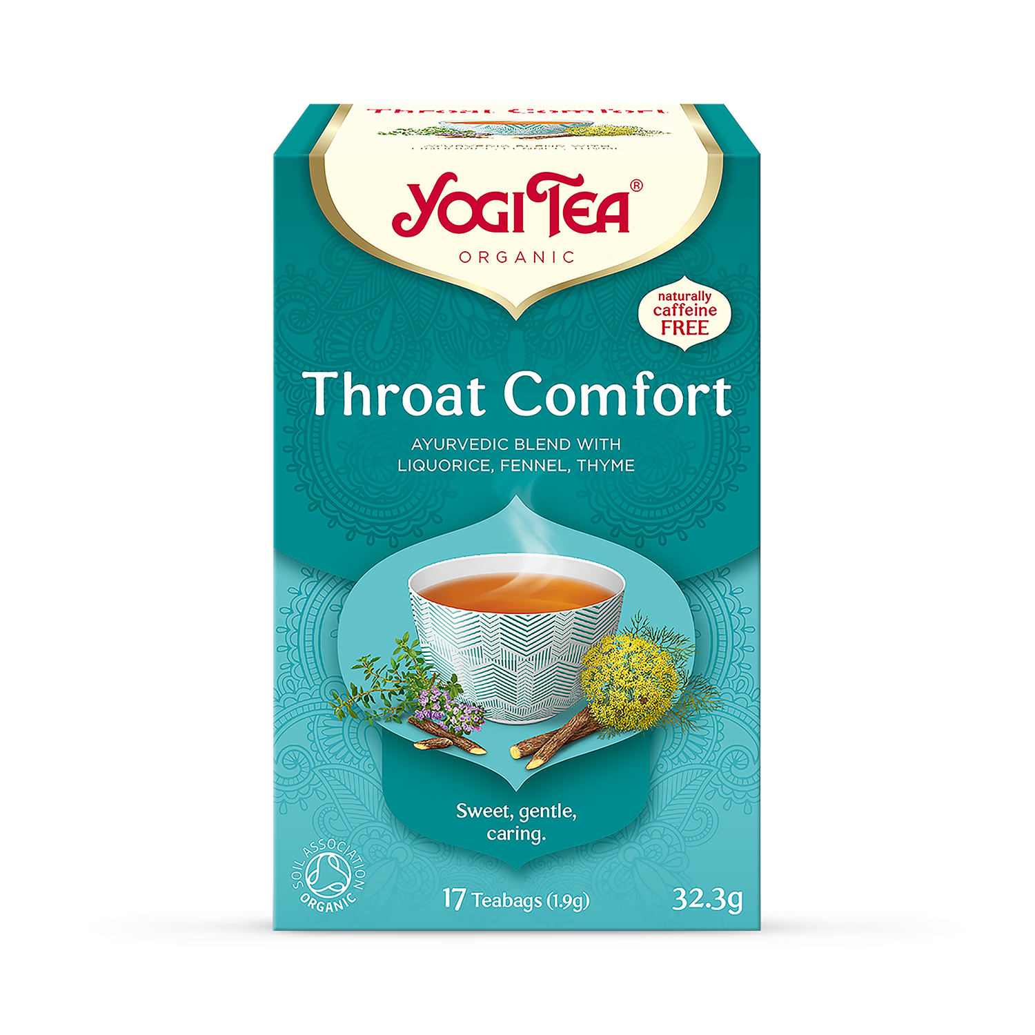 Yogi Tea Throat Comfort Organic Herbal Tea 17 Bags (British brand)