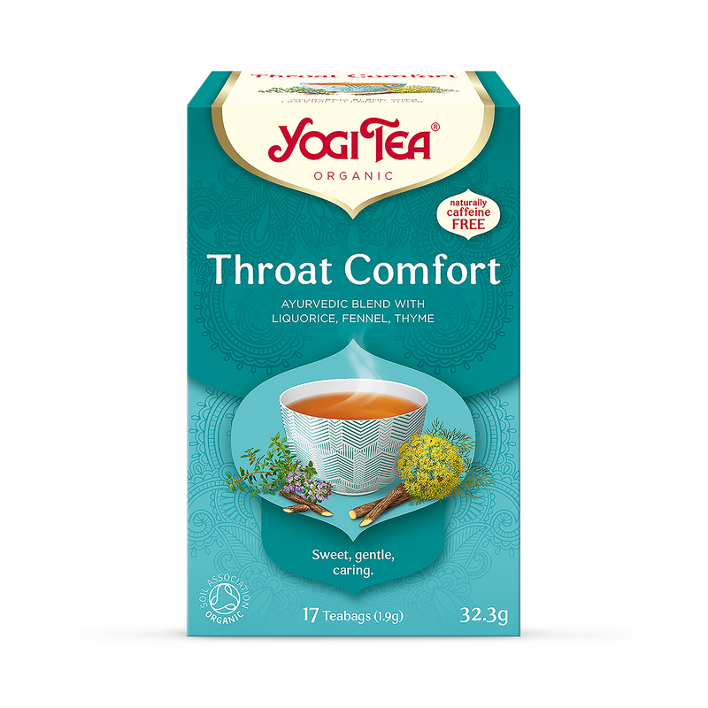 Yogi Tea Throat Comfort Organic Herbal Tea 17 Bags (British brand)