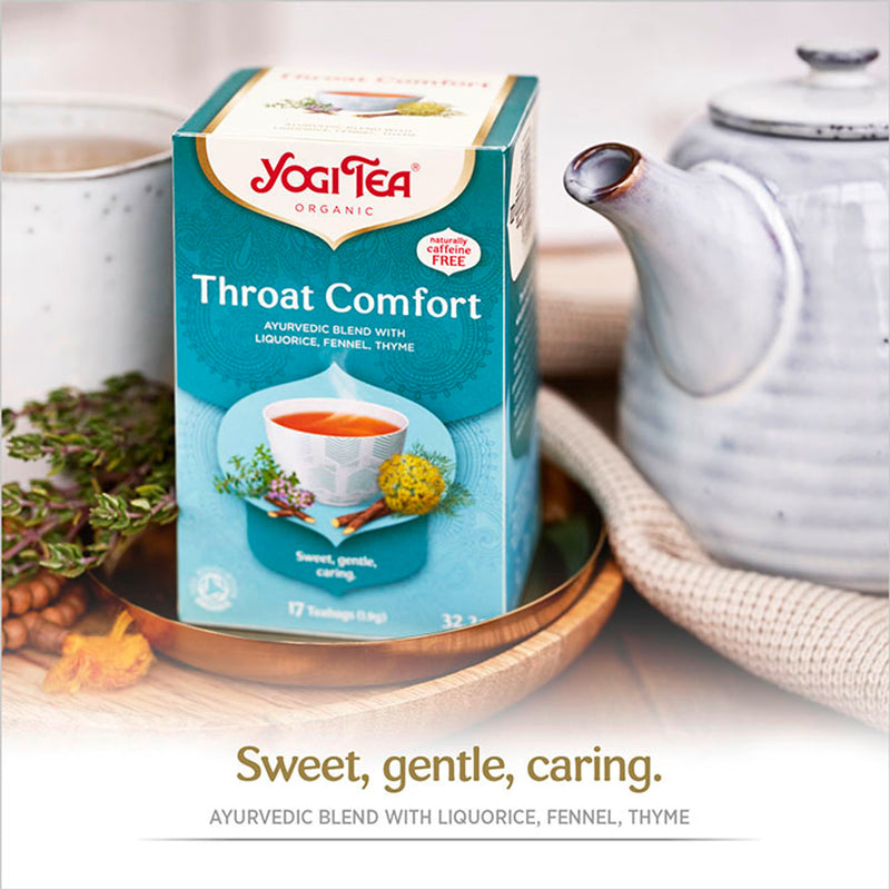 Yogi Tea Throat Comfort Organic Herbal Tea 17 Bags (British brand)