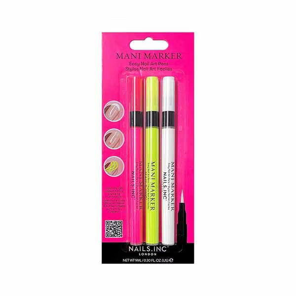 Nails.INC Neon Mani Marker Trio Multicolour 3 Pens imported from the UK