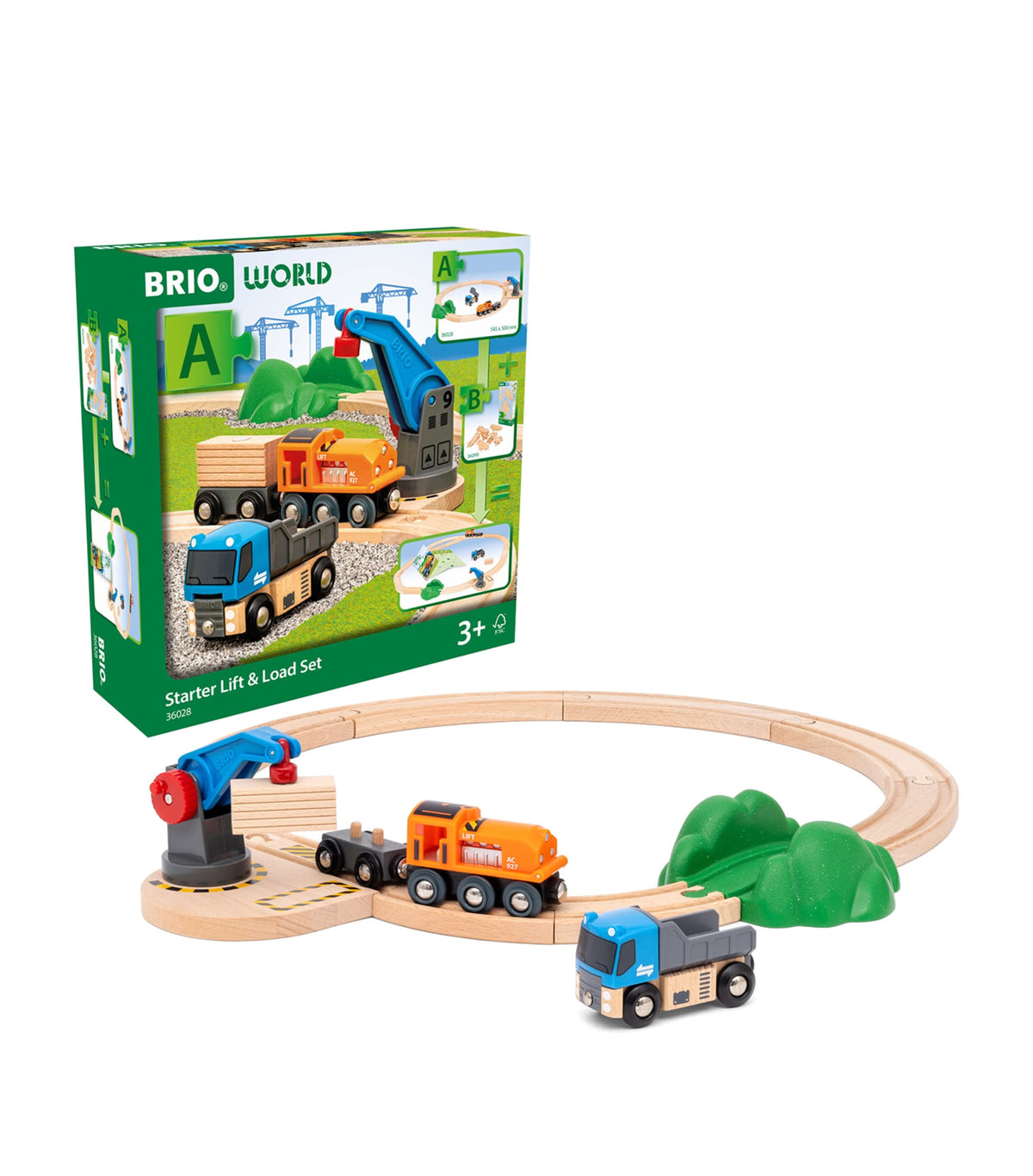 Brio Starter Lift & Load Set wooden railway toy - British product