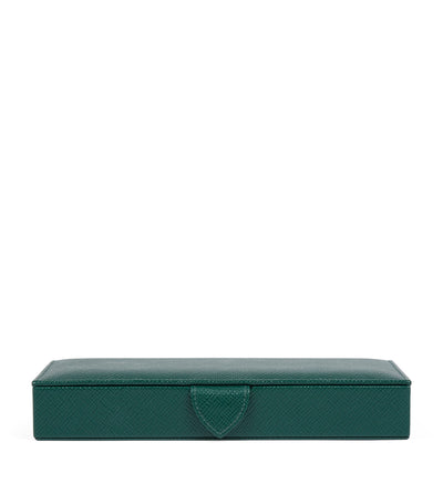 Smythson Leather Panama Cufflink Box