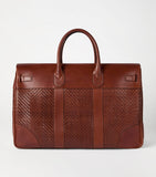 Brunello Cucinelli Leather Woven Holdall