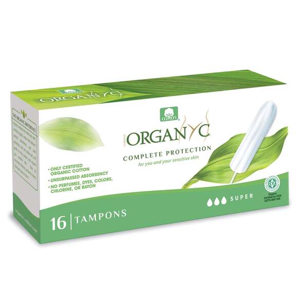 Organyc organic tampon super 16 pack (British brand)