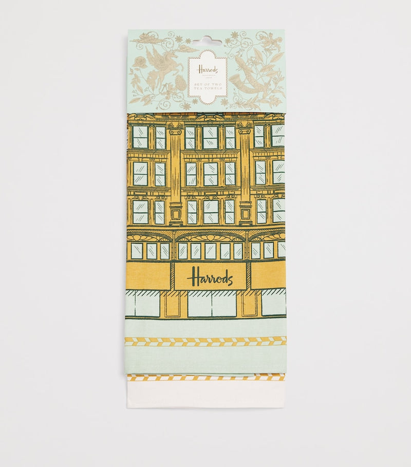Harrods set of 2 Building Legacy tea towels, UK version