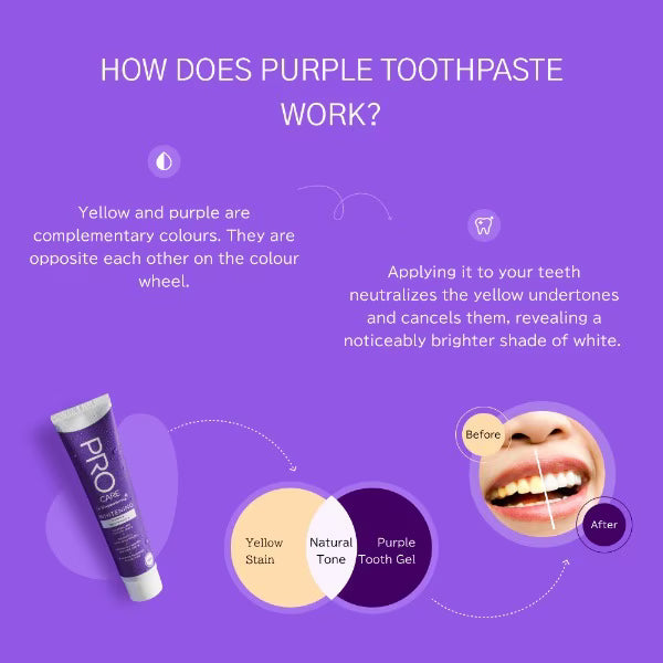 Superdrug ProCare purple whitening toothpaste 25ml (British brand)
