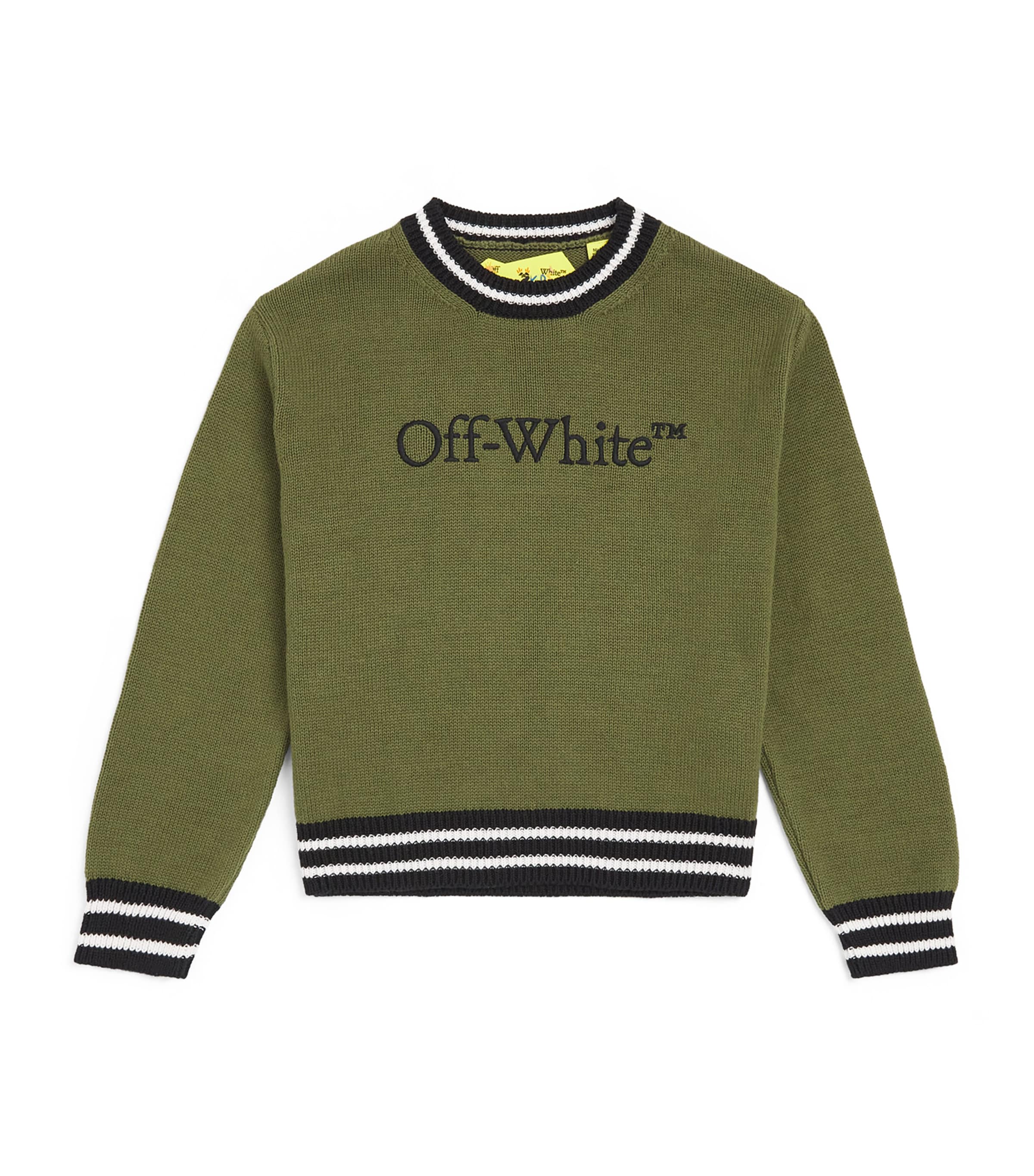 Off-White Bookish sweater for kids aged 4-12+ years, imported from the UK