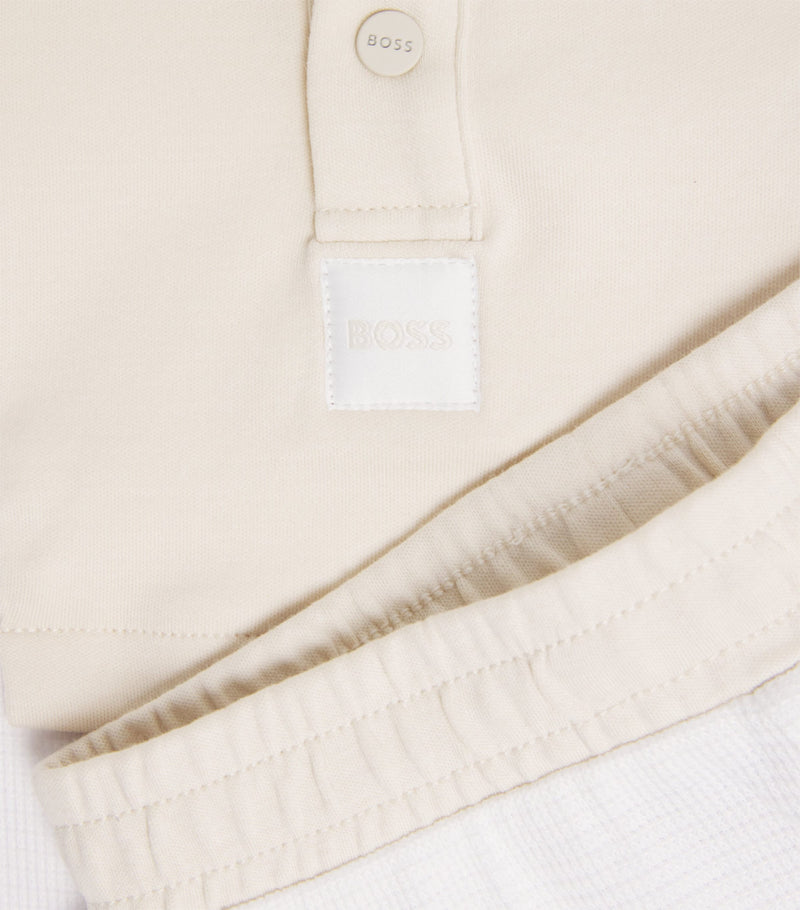 BOSS Kidswear cotton polo and shorts set for infants 1-18 months - British product