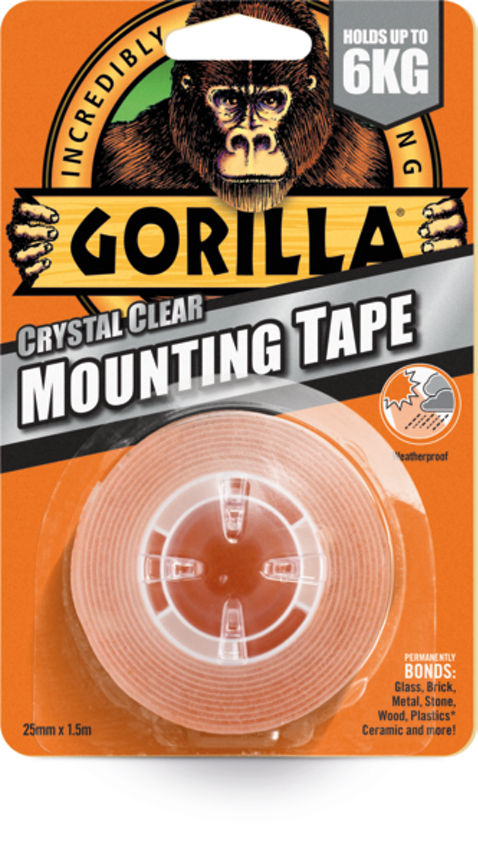 Gorilla Crystal Clear Mounting Tape 1.5M - McGrocer