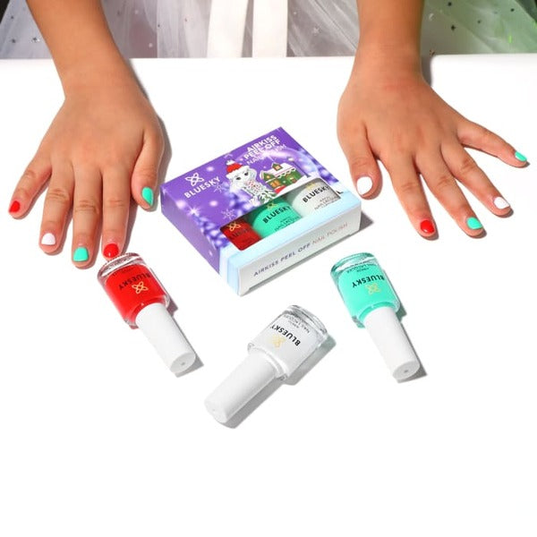 Bluesky Kids Airkiss nail polish Candy Cane 3 x 5ml - British product