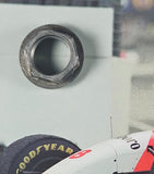 Leipzig Galleries Ayrton Senna race-used wheel nut and autograph framed display 69x99x12cm, UK version