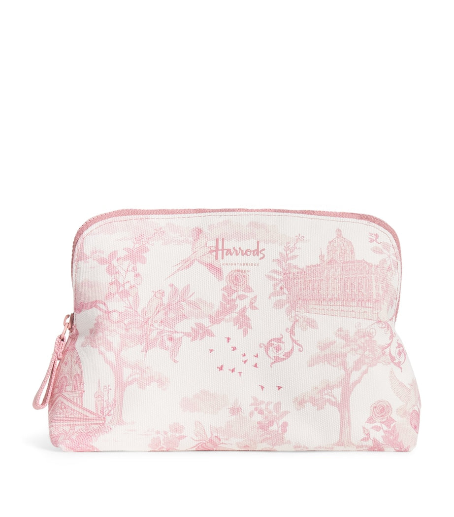 Harrods Toile Half Moon Cosmetic Bag
