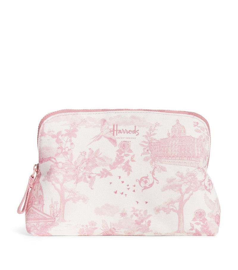 Harrods Toile Half Moon Cosmetic Bag