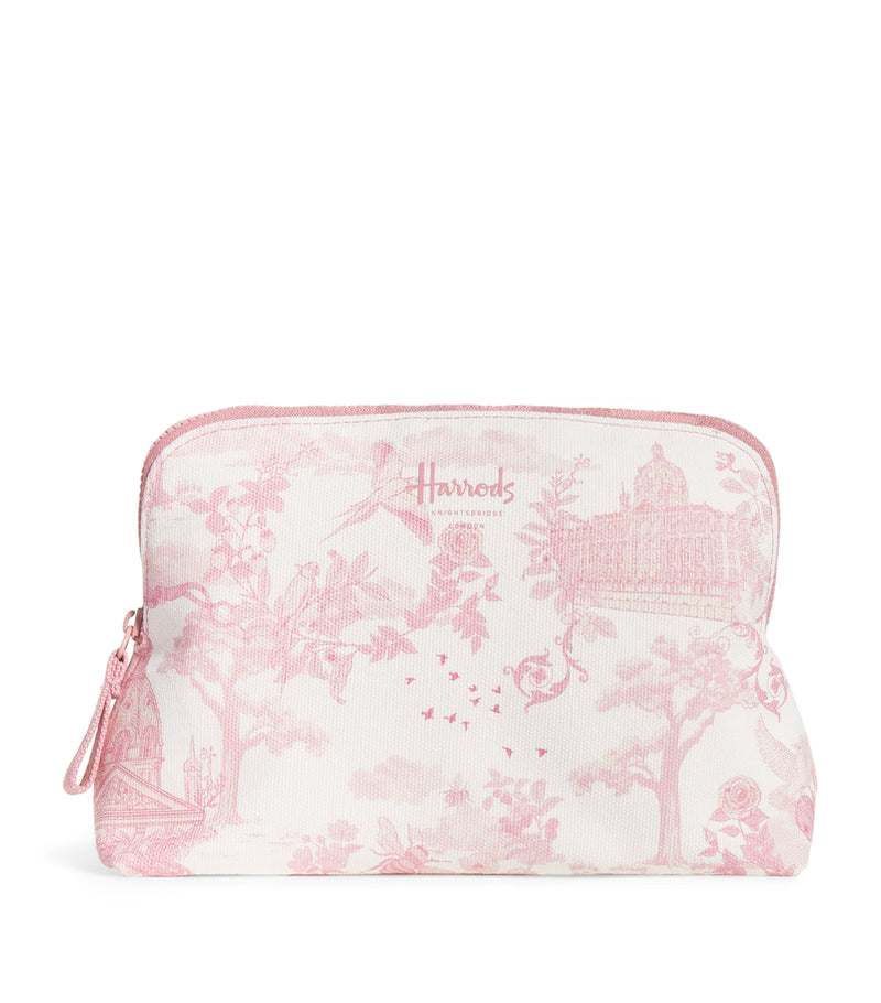 Harrods Toile Half Moon Cosmetic Bag