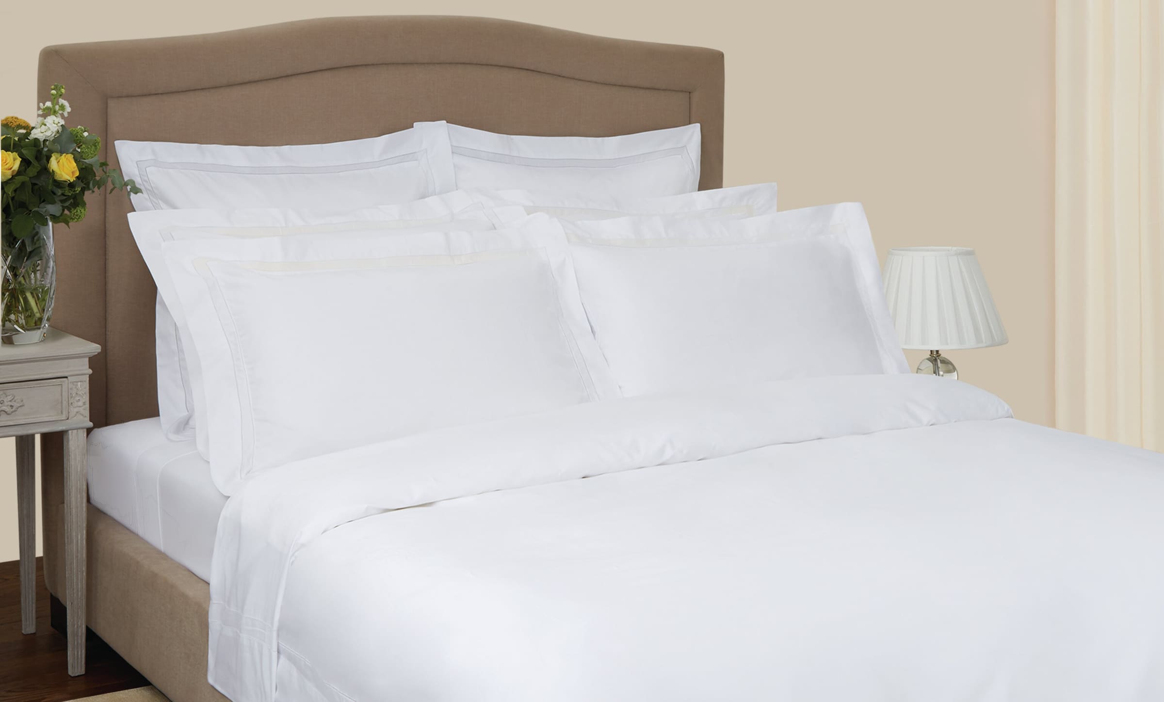 Frette Doppio Ajour square pillowcase 65cm x 65cm - British product