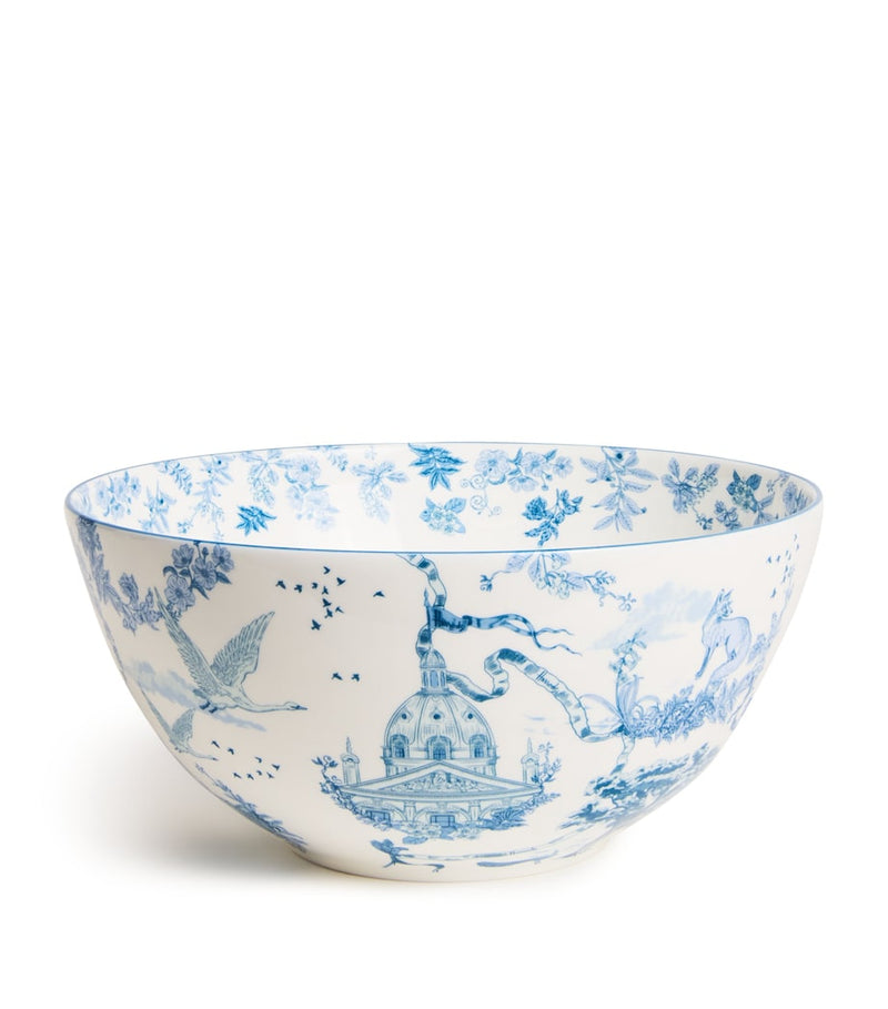 Harrods Fine Bone China Toile Bowl (22.5cm)