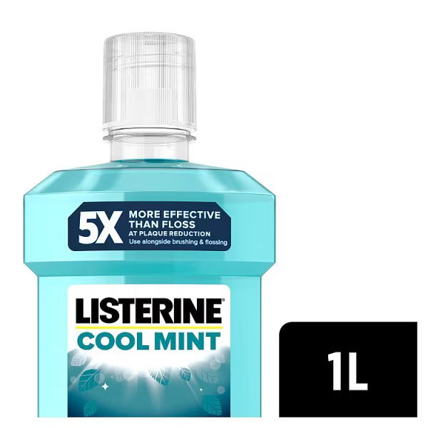 Listerine Antibacterial Cool Mint Mouthwash 1L, UK version