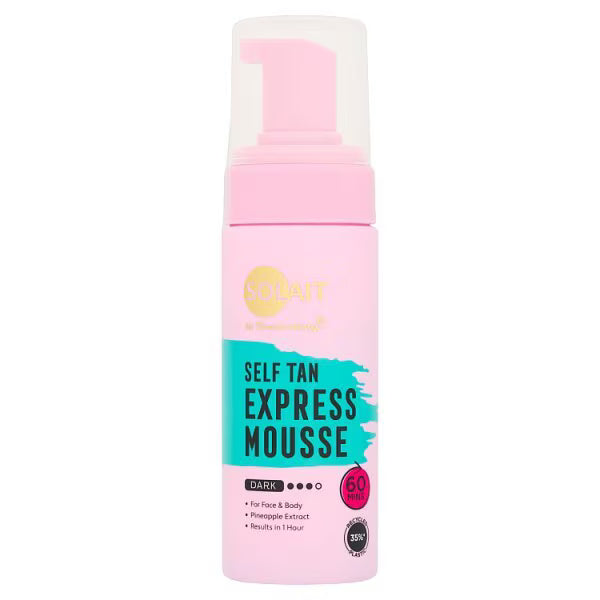 Solait Express Tan Mousse Dark 150ml (British brand)