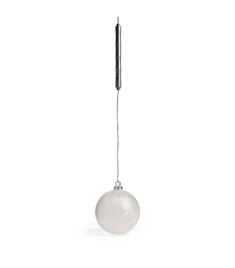 2025 Glass Festive Bauble with Velvet Hanging Loop