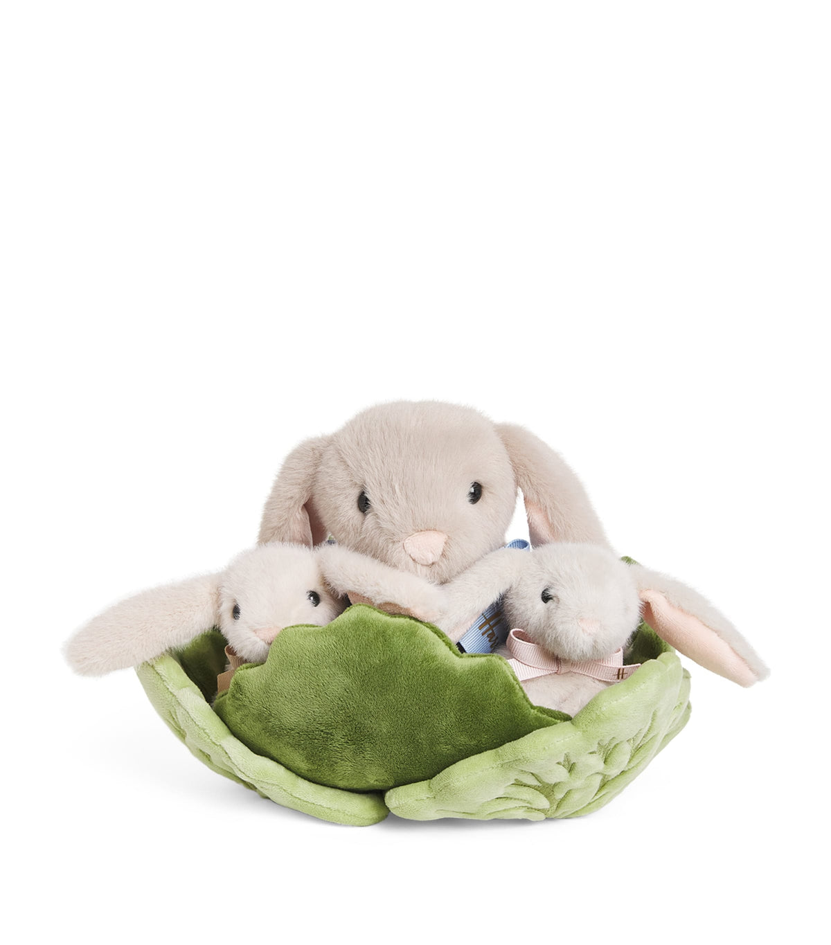 Harrods plush bunny family in cabbage 23cm, UK version