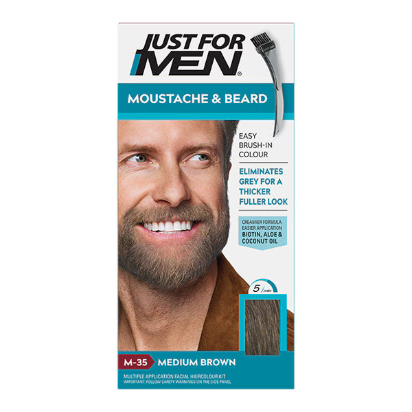 Just for Men Beard Gel Medium Brown M35, imported from the UK