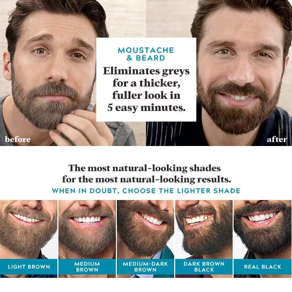 Just for Men Beard Gel Real Black 28g Kit , UK version