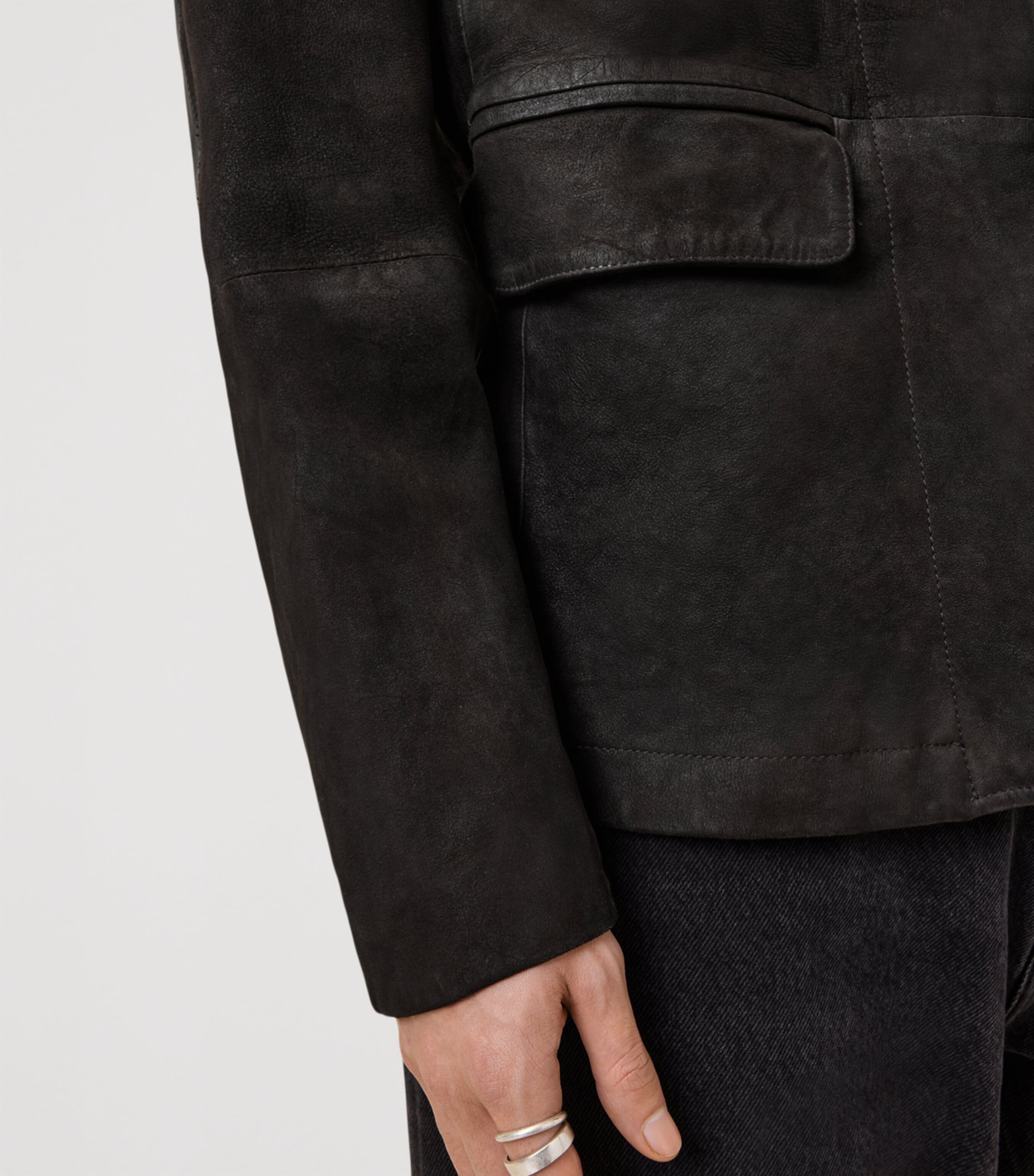 AllSaints Leather Survey Blazer - British product