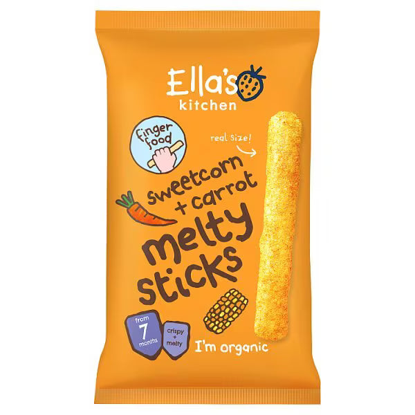 Ella's Kitchen Sweetcorn Carrot Melty Stick 16g - British product