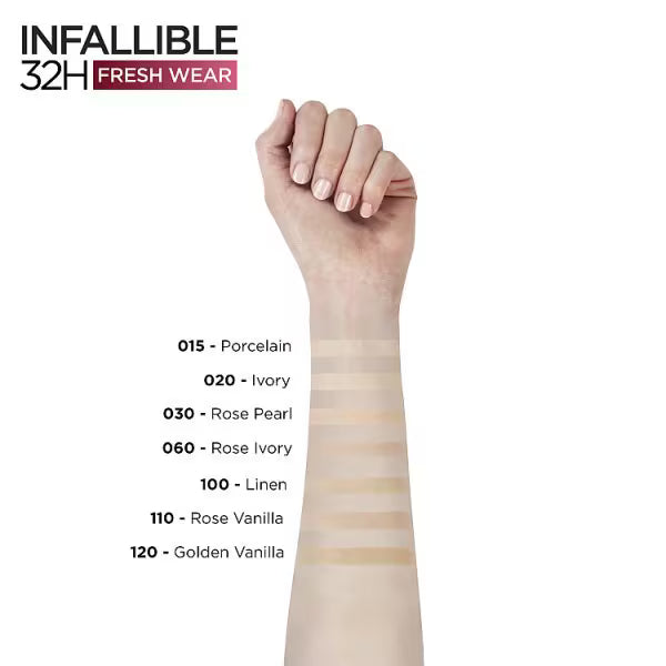 L'Oréal Paris Infallible Foundation 015 Neutral, imported from the UK