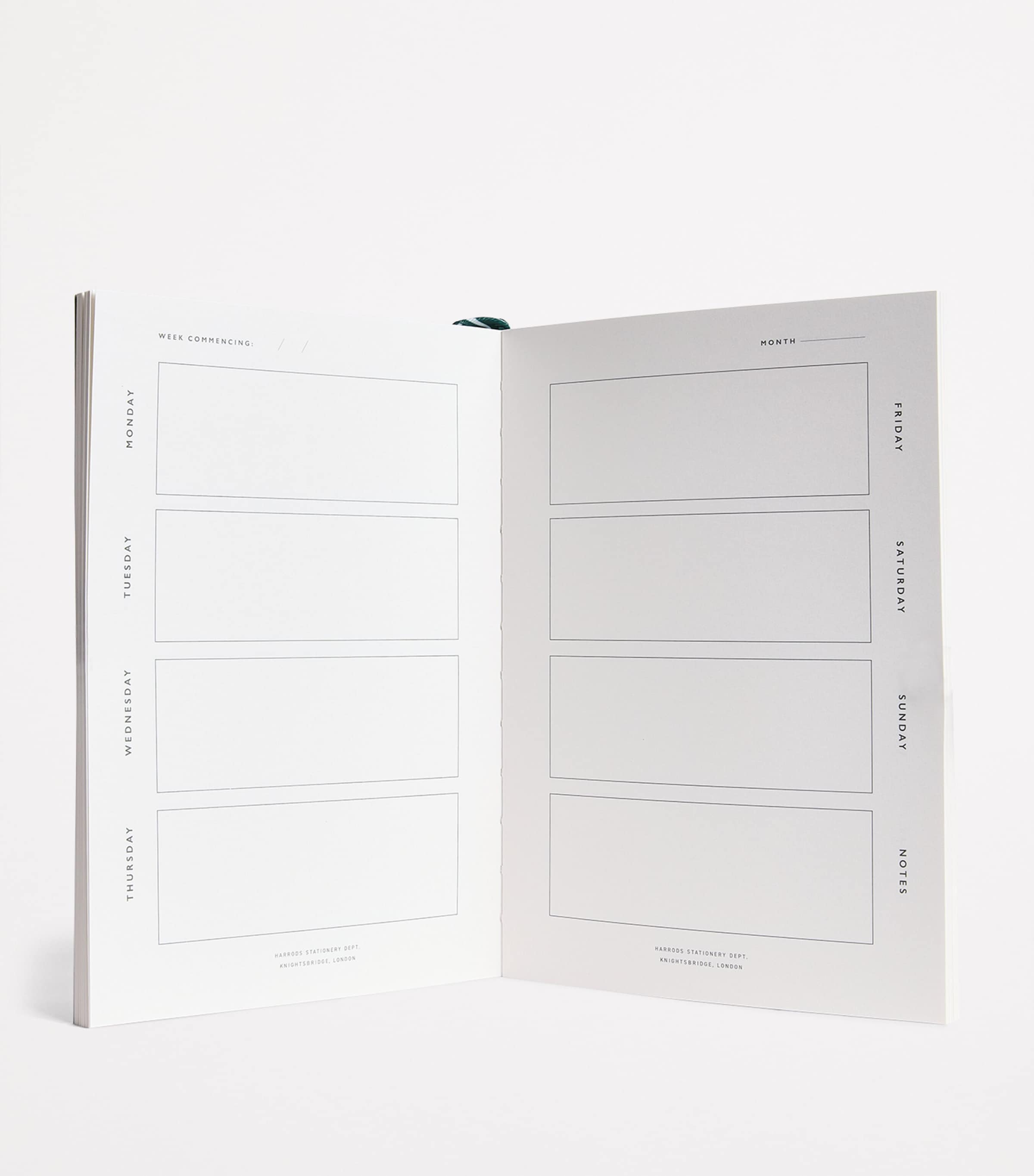 Harrods A5 Undated Diary, UK version