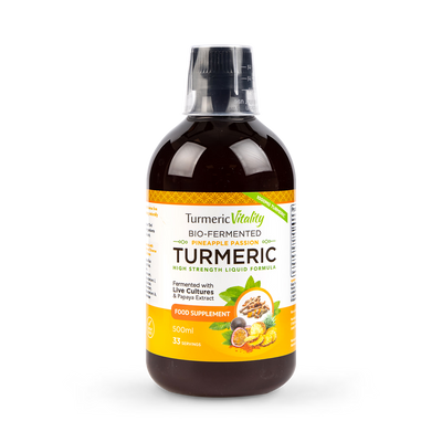 Turmeric Vitality Bio-Fermented Turmeric Liquid Pineapple Passion 500ml