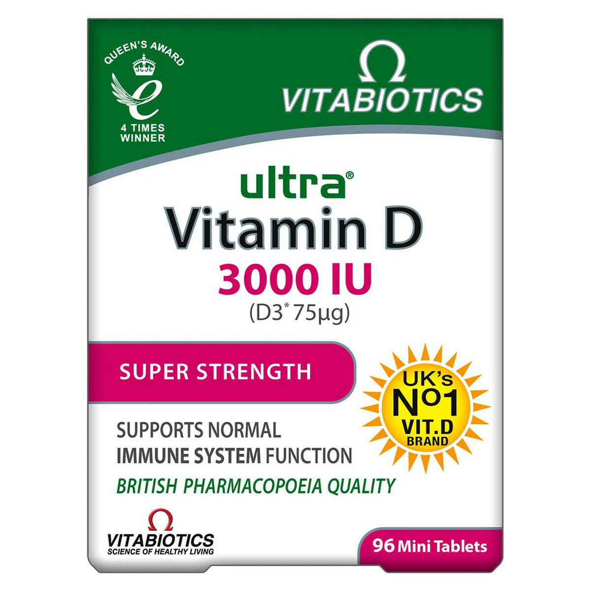 Vitabiotics Ultra Vitamin D D3 3000 96s GOODS Boots   